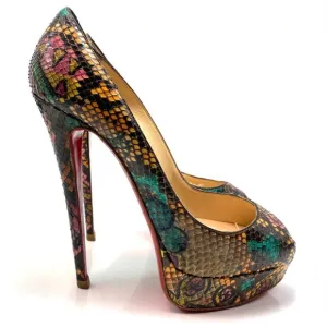 🌷❤️‍🔥SPRING SALE 🔥 FINAL PRICE🌷Christian Louboutin Lady Peep 150 Python 39.5