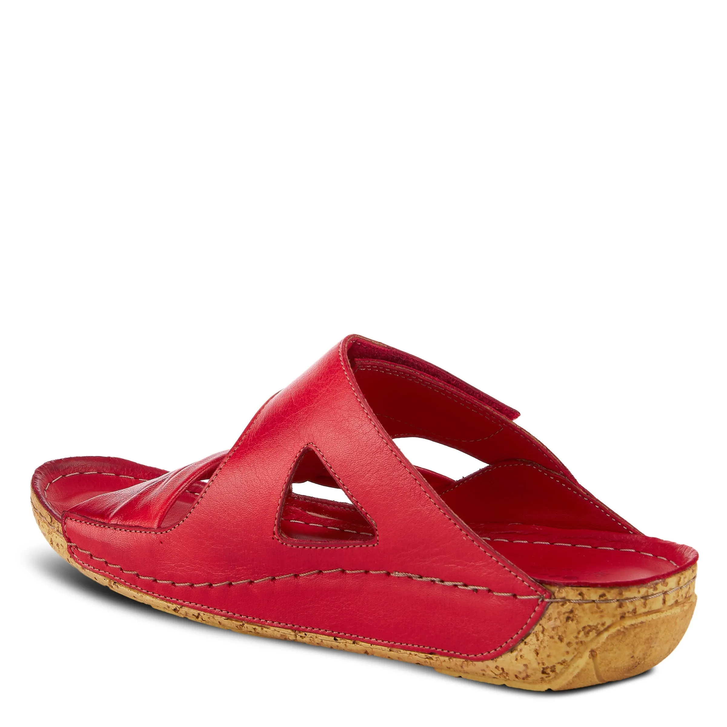 Spring Step Shoes Gretta Slide Sandal Women's Leather Cork Wedge