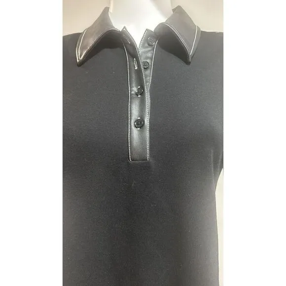Staud Jay Black Polo Mini Dress Size Small