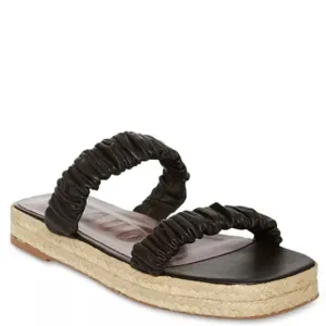 Staud Maya Runched Espadrille Slide Sandals