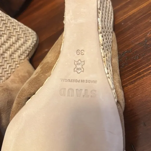 STAUD women’s Dahlia suede espadrille wedge sandals