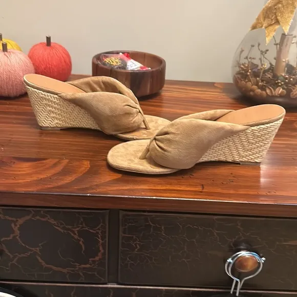 STAUD women’s Dahlia suede espadrille wedge sandals