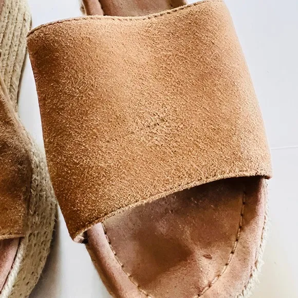Steve Madden Apolo Suede Leather Espadrille Platform Sandals Size 9.5