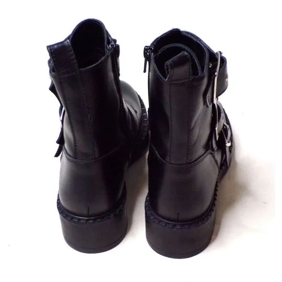 STEVE MADDEN Arlette Triple Buckle Moto Boots size 6 NEW without box