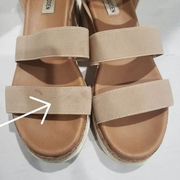 Steve Madden BANDI Elastic Platform Sandals Size 8.5