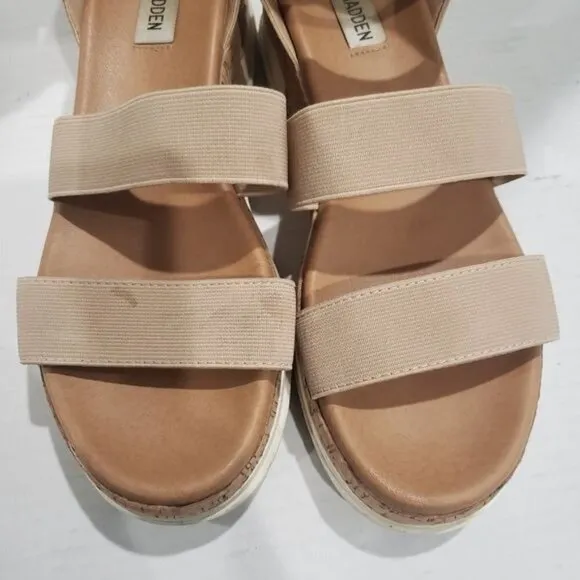 Steve Madden BANDI Elastic Platform Sandals Size 8.5