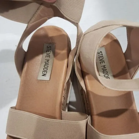 Steve Madden BANDI Elastic Platform Sandals Size 8.5