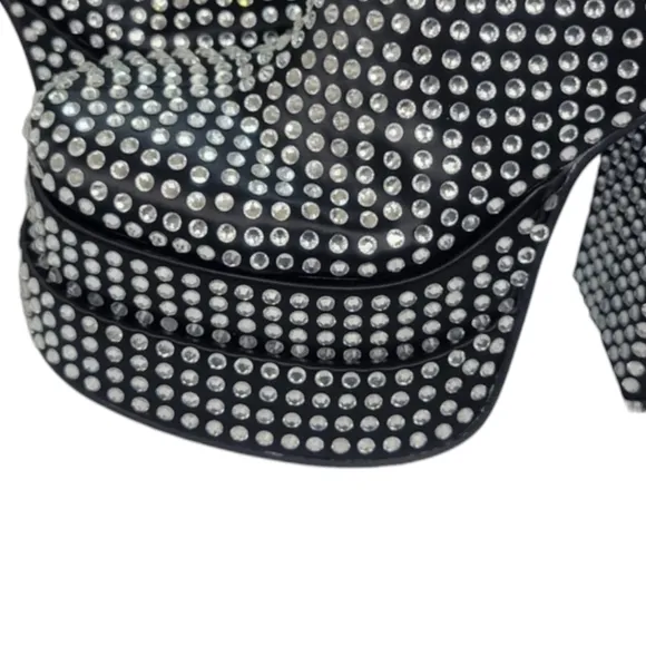 Steve Madden Black Cobra Rhinestones Ankle Platform Boots
