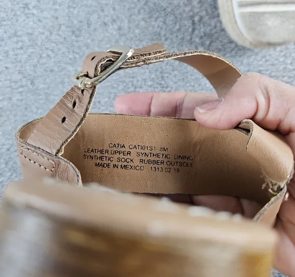 STEVE MADDEN Catia Natural Womens Espadrille Flatform Sandals Sz 8M sping summer