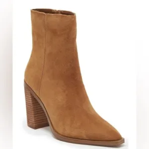 Steve Madden Chestnut Brown Sparrow Block Heel Bootie - Size 6.5