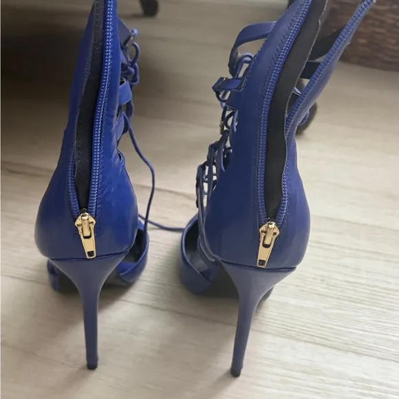 Steve Madden Cobalt Blue Strappy Stiletto Heels NWT
