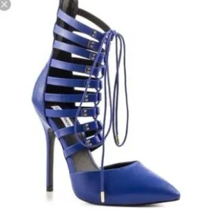 Steve Madden Cobalt Blue Strappy Stiletto Heels NWT