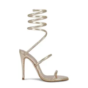 Steve Madden Exotica Sandal in Gold Snake 7 with Box Womens High Heels
