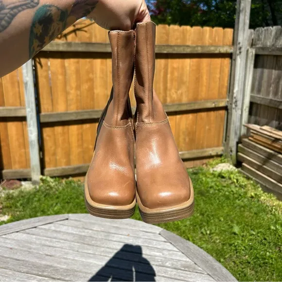 Steve Madden Fantsie Boots size 5.5 platform 70s hippy leather whimsy