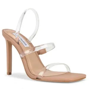 Steve Madden Gracey Clear Vinyl Square ToeDress Sandals
