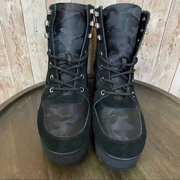 Steve Madden Greater Camo Platform Combat Ankle Boots Size 10 Women