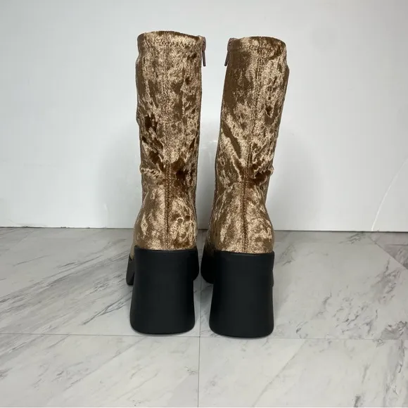 Steve Madden Klayton Velvet Square Toe Heeled Boot 8M