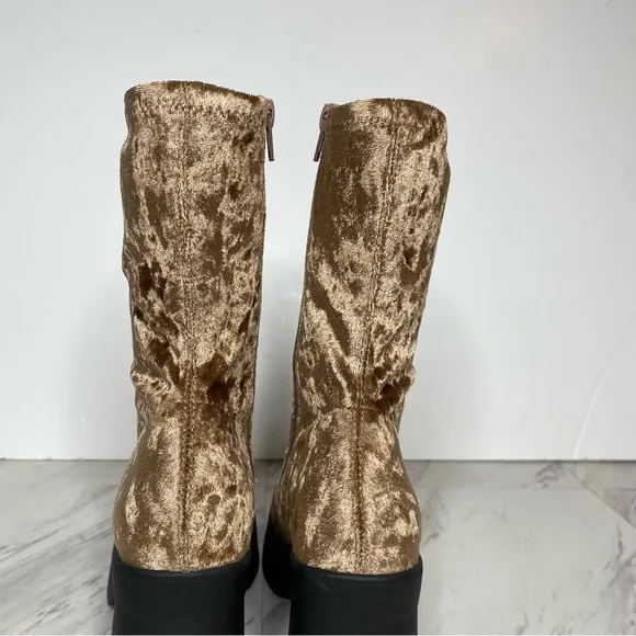 Steve Madden Klayton Velvet Square Toe Heeled Boot 8M
