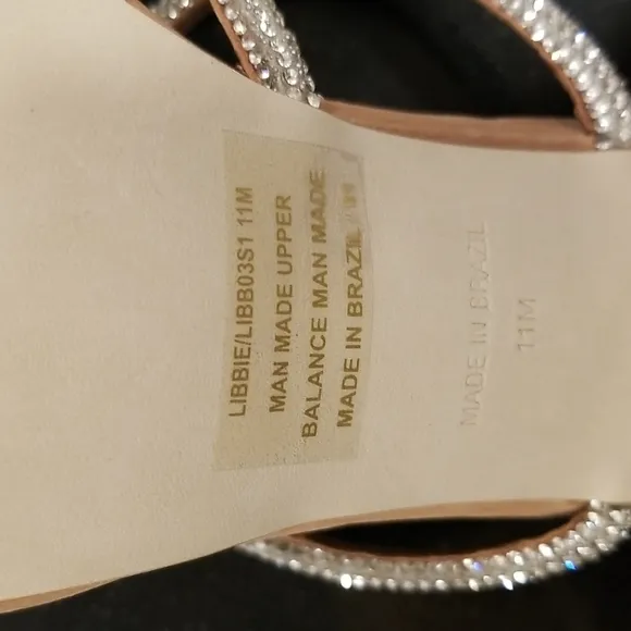 💕STEVE MADDEN💕 Libbie Camel Nubuck Rhinestone High Heel Platform Sandals ~ 11
