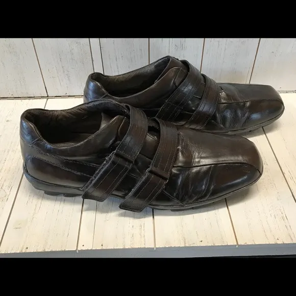 Steve Madden Mens Brown Loafers Hook n Loop 13