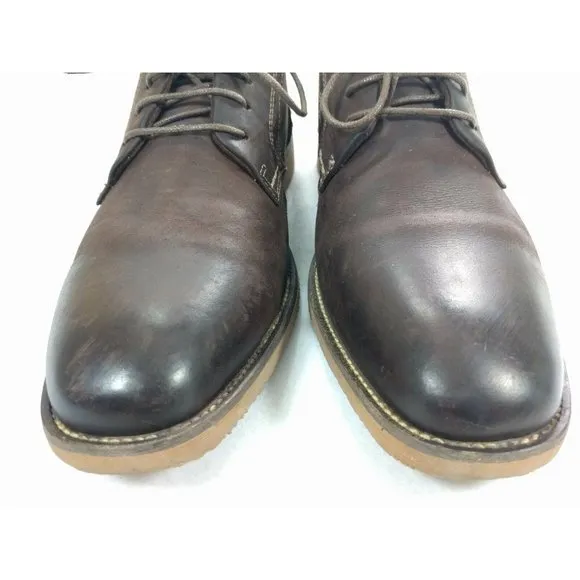 Steve Madden Mens Dress Shoes Sz 10.5 Lanister Oxfords Lace Up Brown Leather EUC