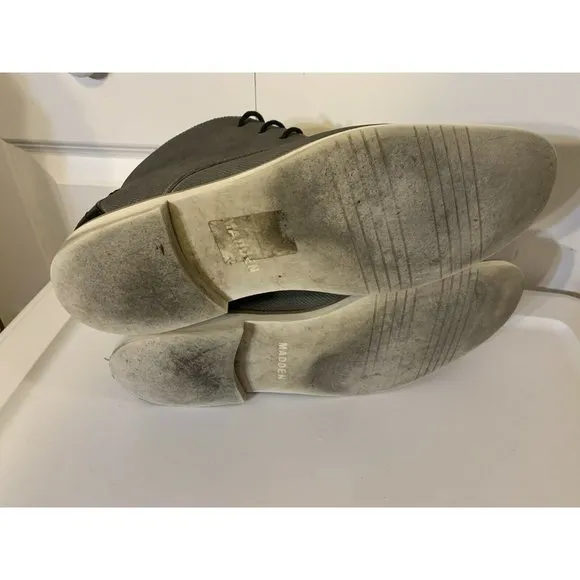 Steve Madden Men’s Sz 10.5 Baskit Leather Dress Shoes Gray‎