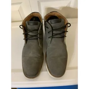 Steve Madden Men’s Sz 10.5 Baskit Leather Dress Shoes Gray‎