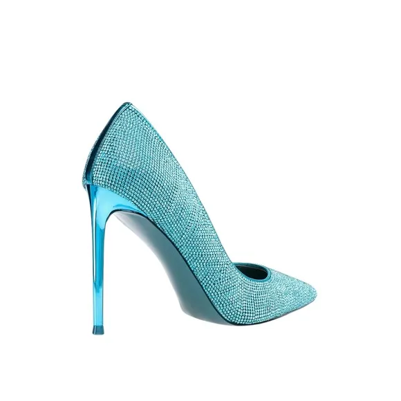 Steve Madden NIB/NWOT GORGEOUS Vivacious Teal Rhinestone Pump Size 5.5