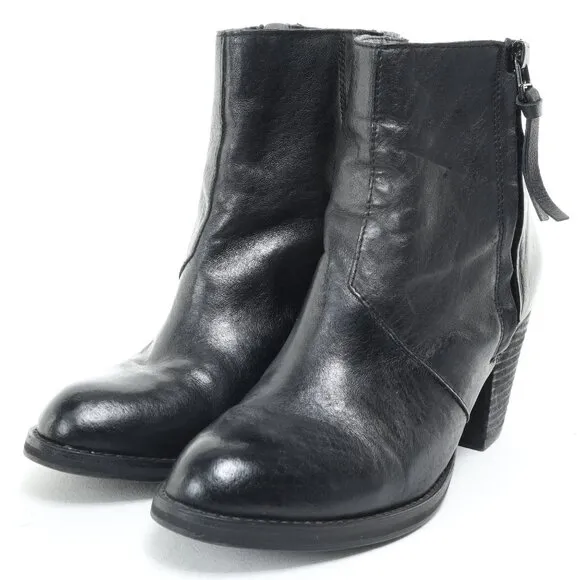 Steve Madden Partenon Block Heel Ankle Boot Bootie Women's 8.5M • Black
