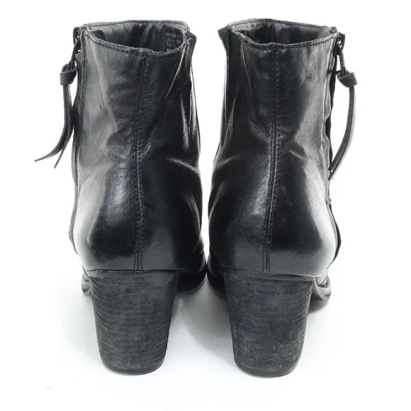 Steve Madden Partenon Block Heel Ankle Boot Bootie Women's 8.5M • Black