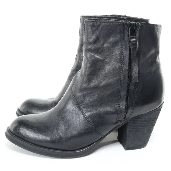 Steve Madden Partenon Block Heel Ankle Boot Bootie Women's 8.5M • Black