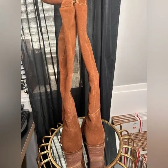 Steve Madden Seven Suede Knee high Western Boot NEW