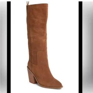 Steve Madden Seven Suede Knee high Western Boot NEW