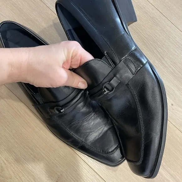 Steve Madden Sherman Men'sBlack Loafer Dress Shoes Leather Size 13