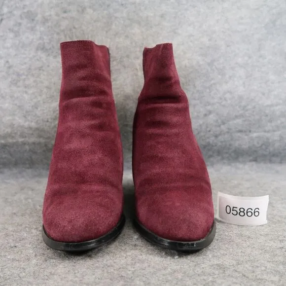 Steve Madden Shoes Womens 7 Booties Leather Cow Hair Fur Tstudio Block Heel Zip