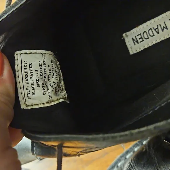 Steve Madden. Size 11.5. Black Dress Shoes.