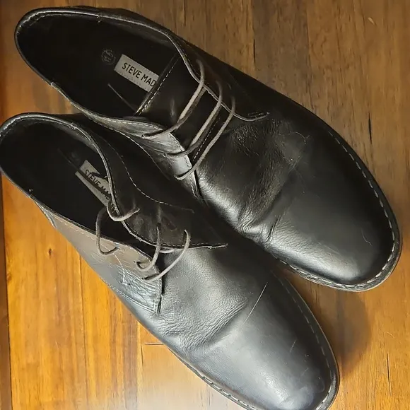 Steve Madden. Size 11.5. Black Dress Shoes.