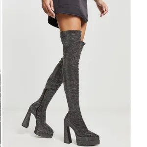 Steve Madden Sultry Rhinestone Over The Knee Platform Boots