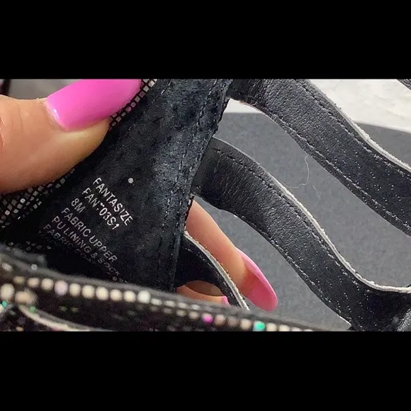 Steve Madden - Sz 8 - strappy multi sparkle peep toe boots - sexy wow tie up