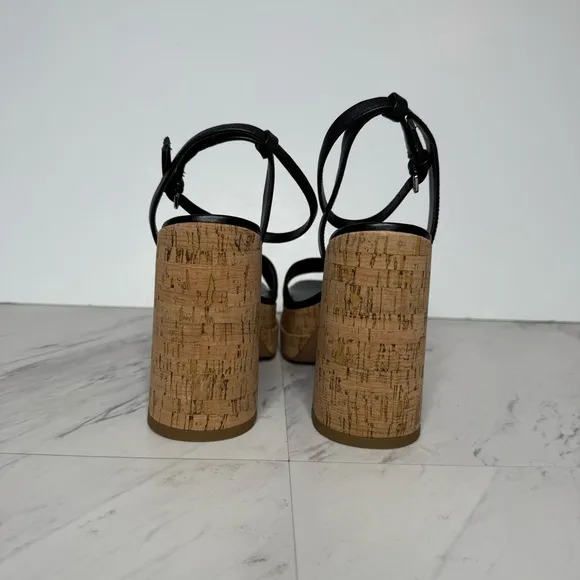 Steve Madden Warped Cork Platform Heeled Sandal 9M