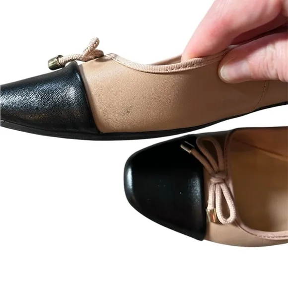 Steve Madden Women's Black and Tan Ballet Flats