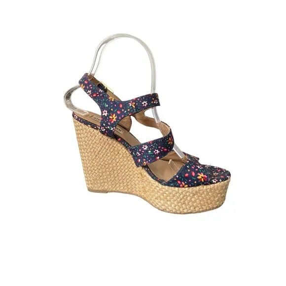 Steve Madden Women's Jenny Floral Espadrille Platform Wedge Sandals Size 7.5