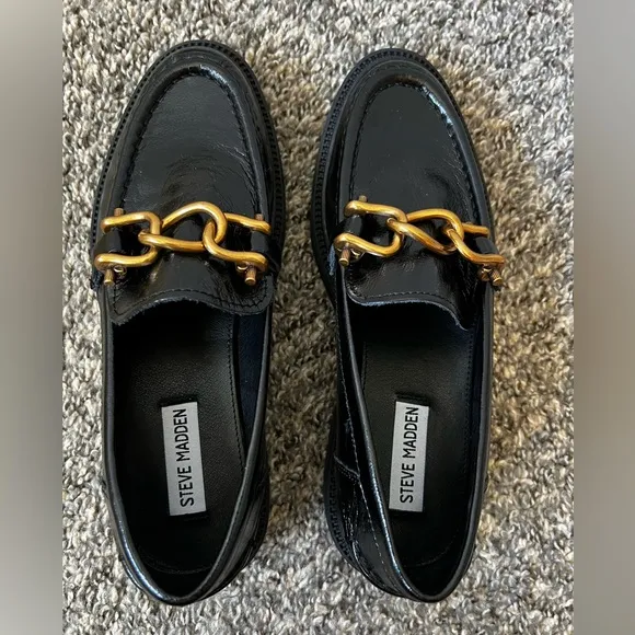 Steve Madden Women’s Karmine NWOT Black‎ Loafers Size 8