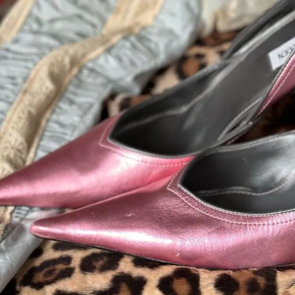 Steve Madden Metallic Pink D’Orsay Stiletto Heels
