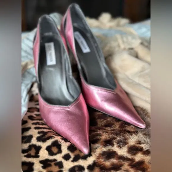 Steve Madden Metallic Pink D’Orsay Stiletto Heels