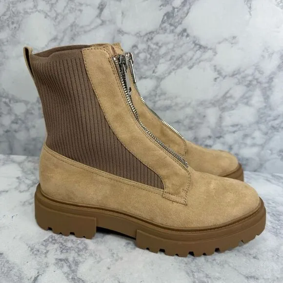 Steve Madden Combat Boots sz 10 Zip Front NEW # K833