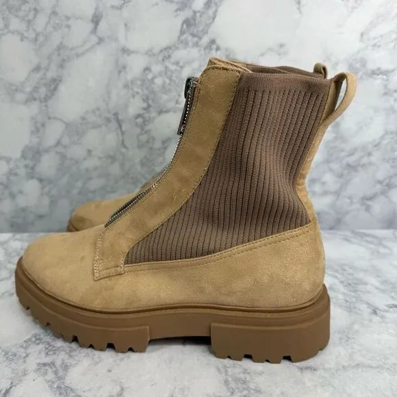 Steve Madden Combat Boots sz 10 Zip Front NEW # K833