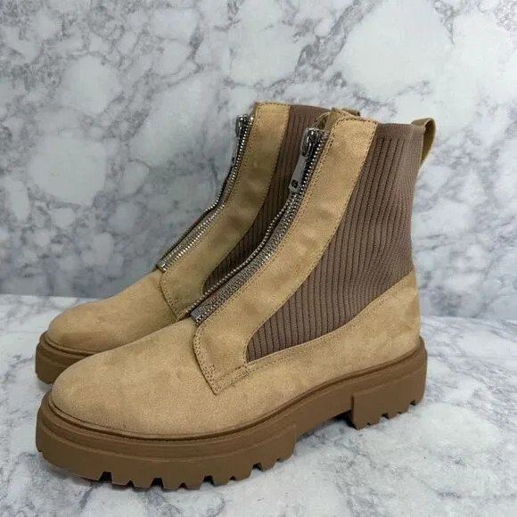 Steve Madden Combat Boots sz 10 Zip Front NEW # K833