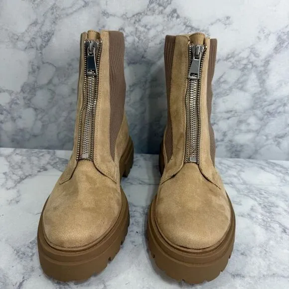Steve Madden Combat Boots sz 10 Zip Front NEW # K833