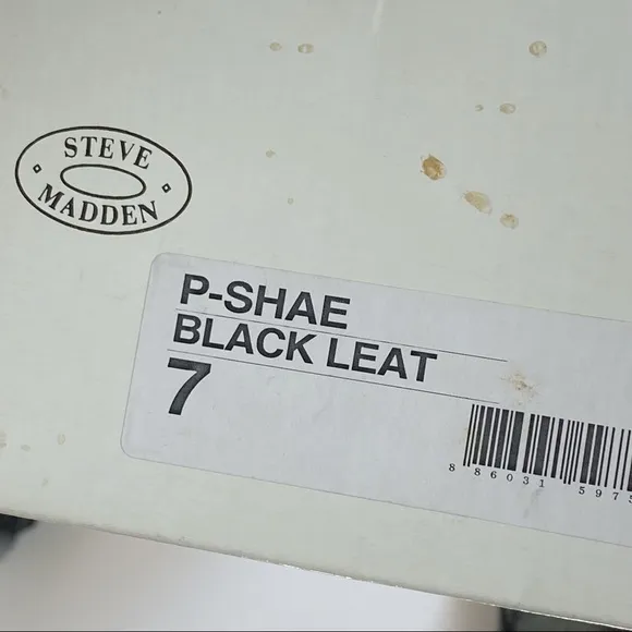 Steven Madden P/shae black leather silver bow ballet flats shoes
